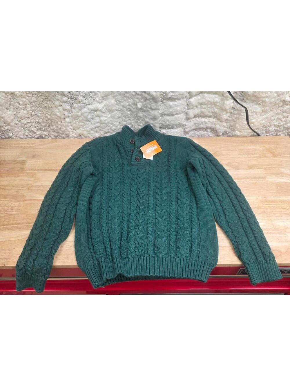 GYMBOREE CABLE KNIT SWEATER GREEN SIZE 8